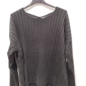 Πλεκτό Μπλουζάκι KNITWEAR ONE SIZE (Μαύρο Χρώμα)