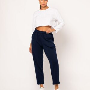 Sweatpants with elastic waistband (Navy color) M-L